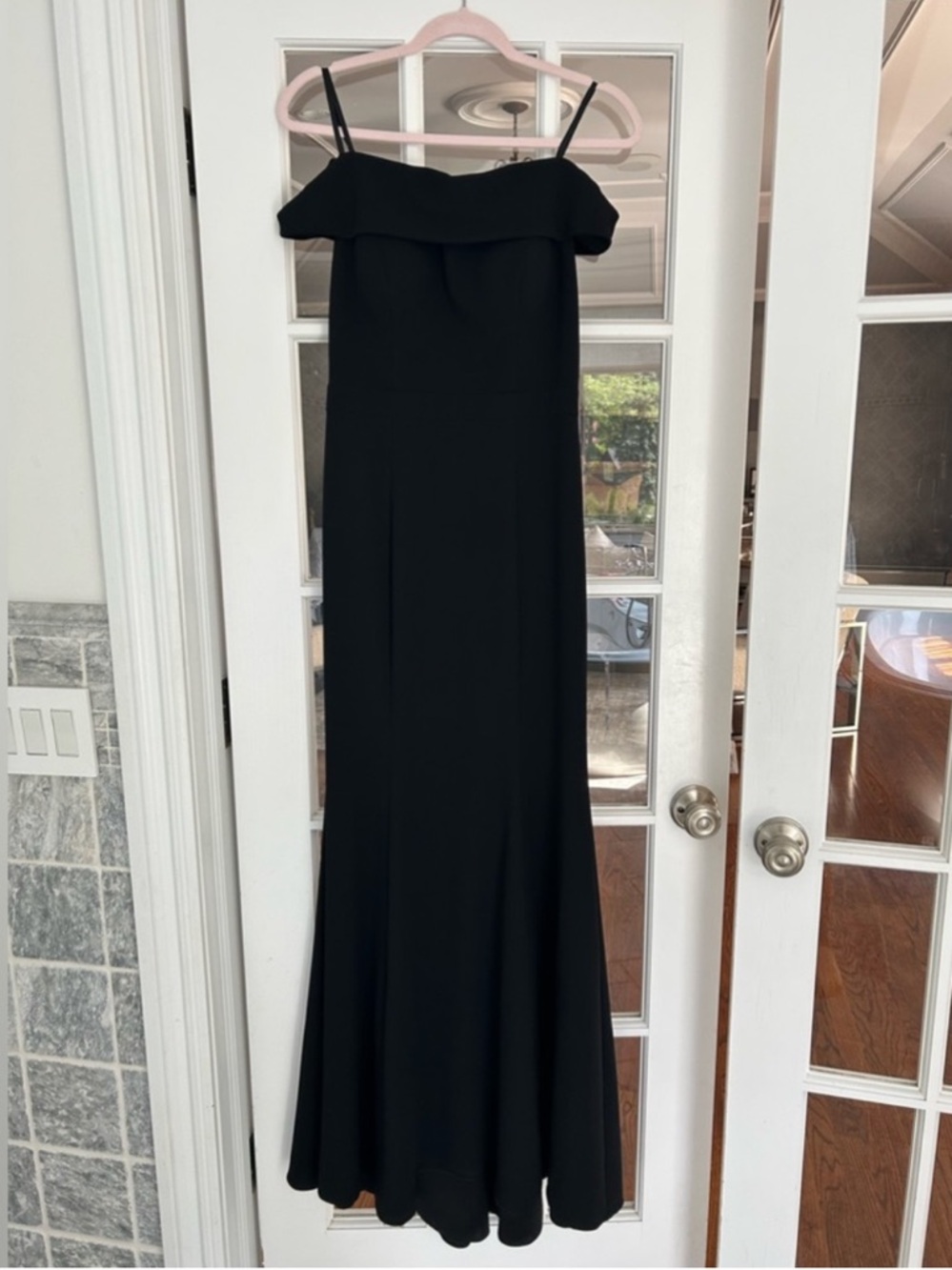 Avery G Black Off-Shoulder Dress
